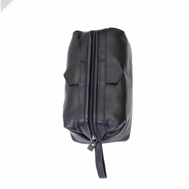 Luxury Leather Washbag - Sandro Tuscan