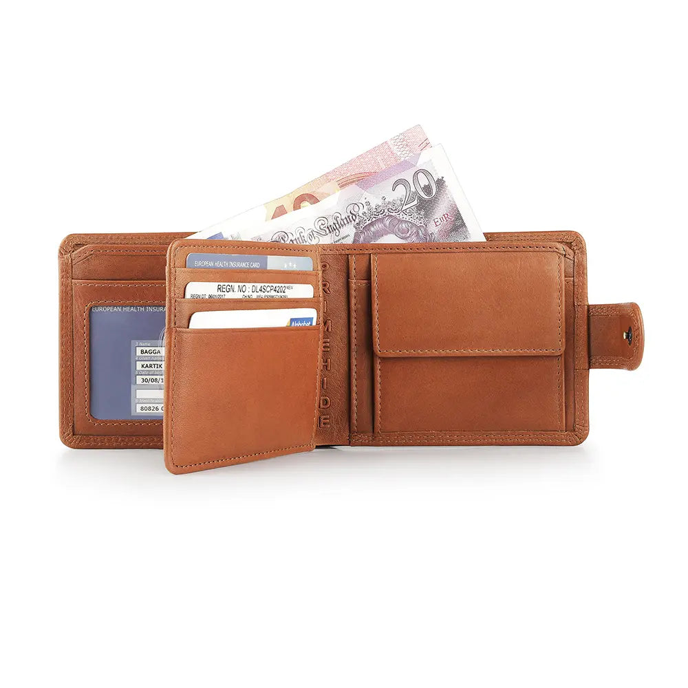 Leather Trifold Wallet For Men - James Leon