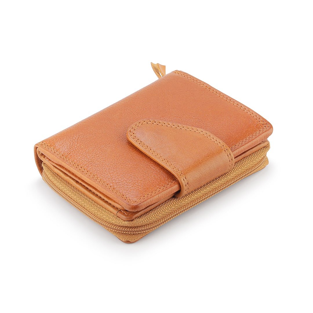 Women's Small Trifold Leather Purse - Selena