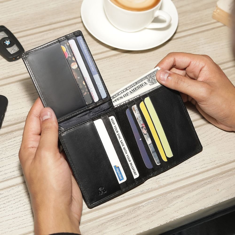 Leather Card Wallet For Men - Enzo Tuscan