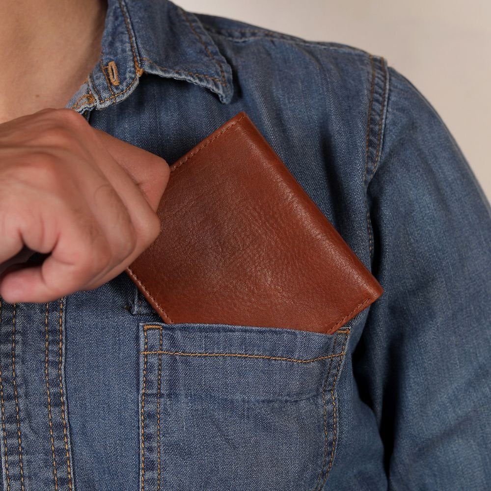 Leather Card Wallet For Men - Enzo Tuscan