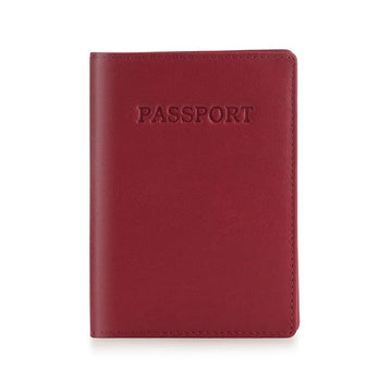 Passport Cover RFID Safe Red-1