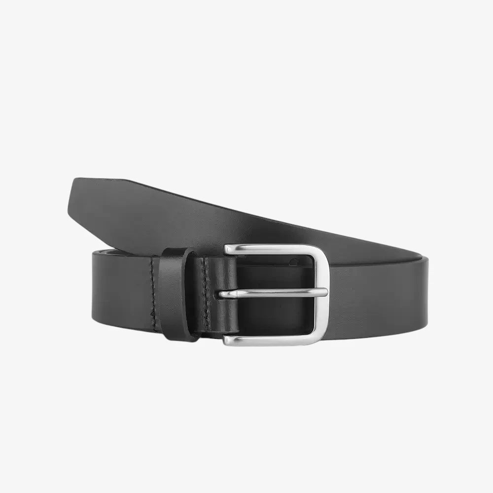 Full Grain Leather Belt 35mm Matt Nickel Buckle