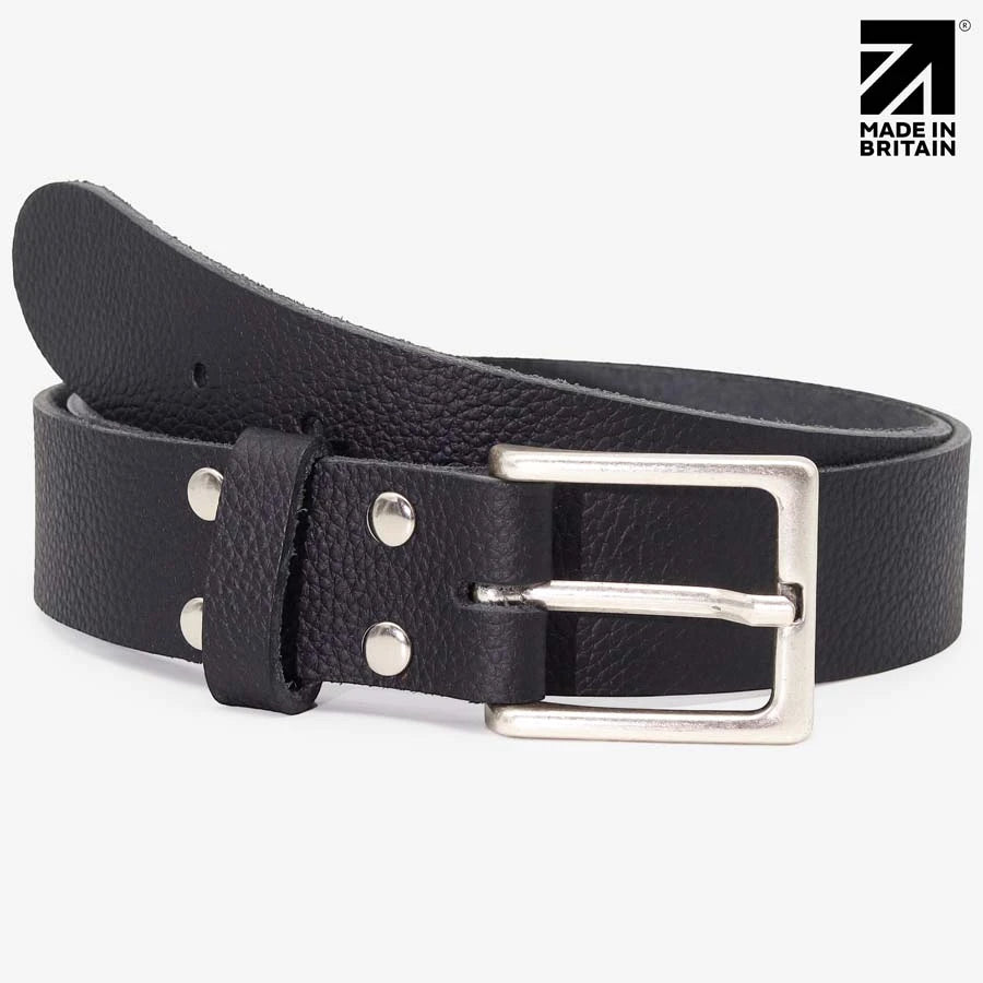 Men's textured leather belt for business casual outfits