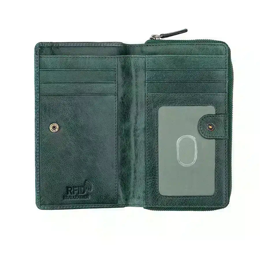 RFID Bifold Leather Purse Arizona