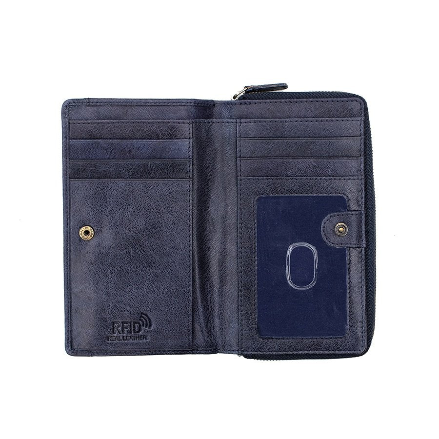 RFID Bifold Leather Purse Arizona