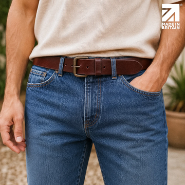 40mm handcrafted Italian full grain leather belt