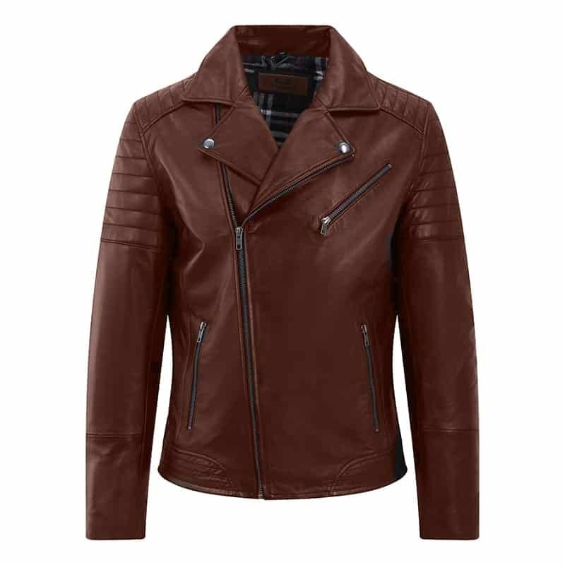 Biker Leather Jacket Albert Cognac