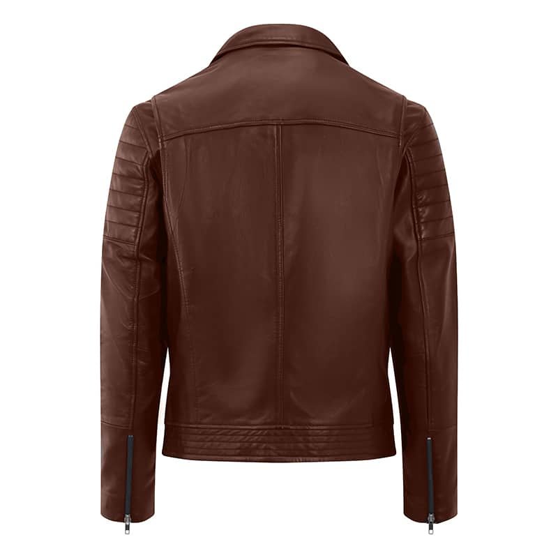 Biker Leather Jacket Albert Cognac