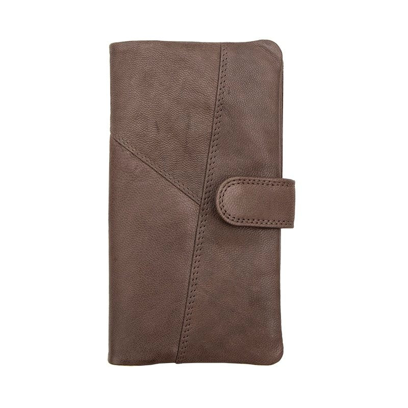 Soft Brown Leather Bifold Purse front