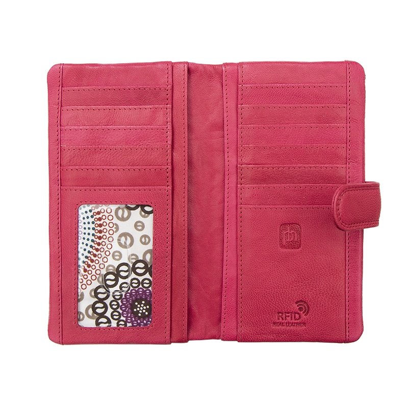 Pink Soft Leather Bifold Purse