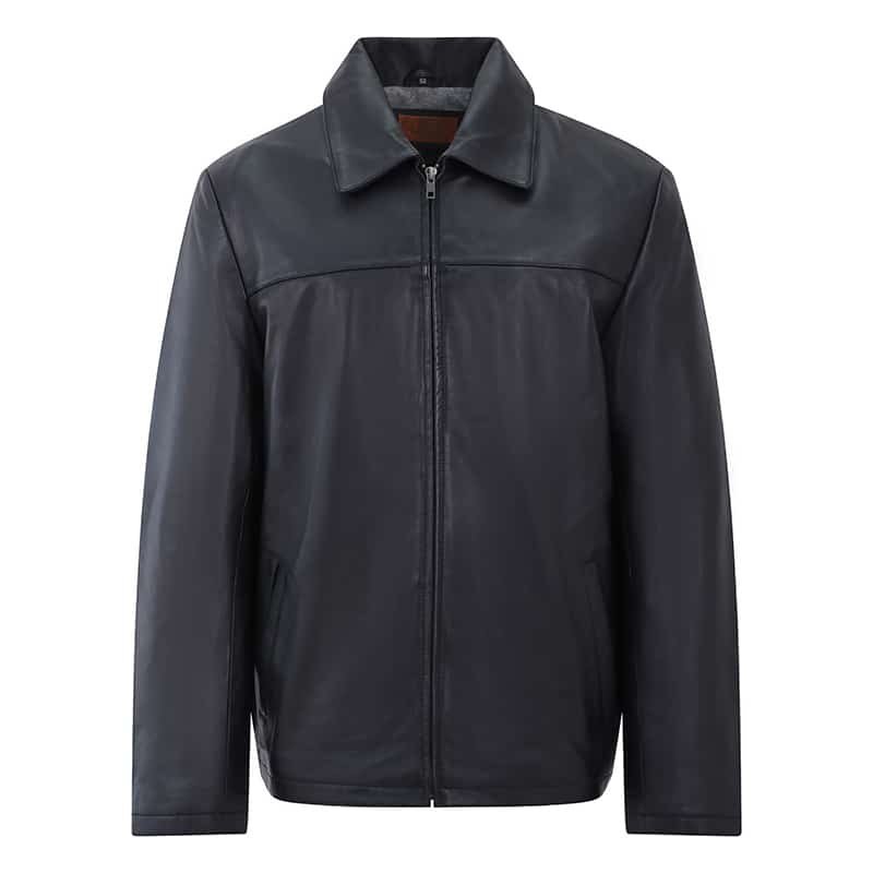 Men’s Black Retro Leather Jacket – Henry