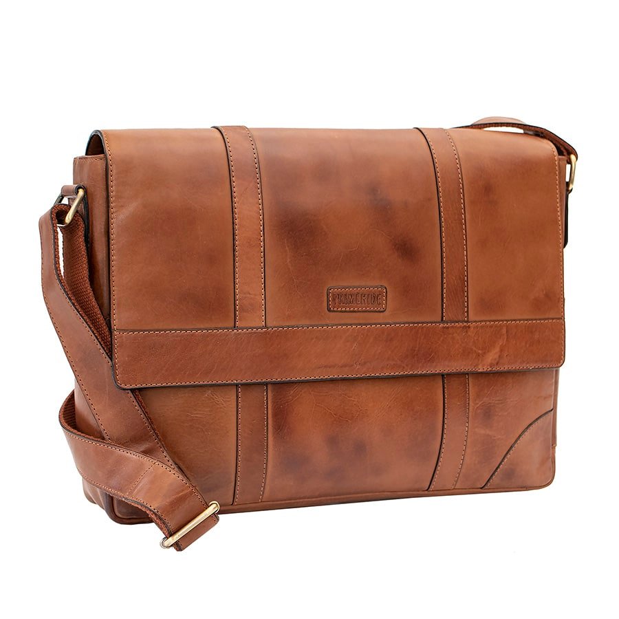 Leather Laptop Messenger Bag Ridgeback