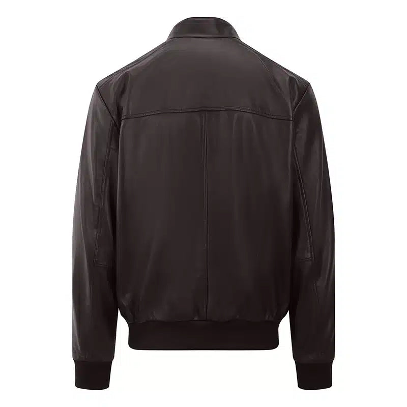Bomber Leather Jacket Jack Brown