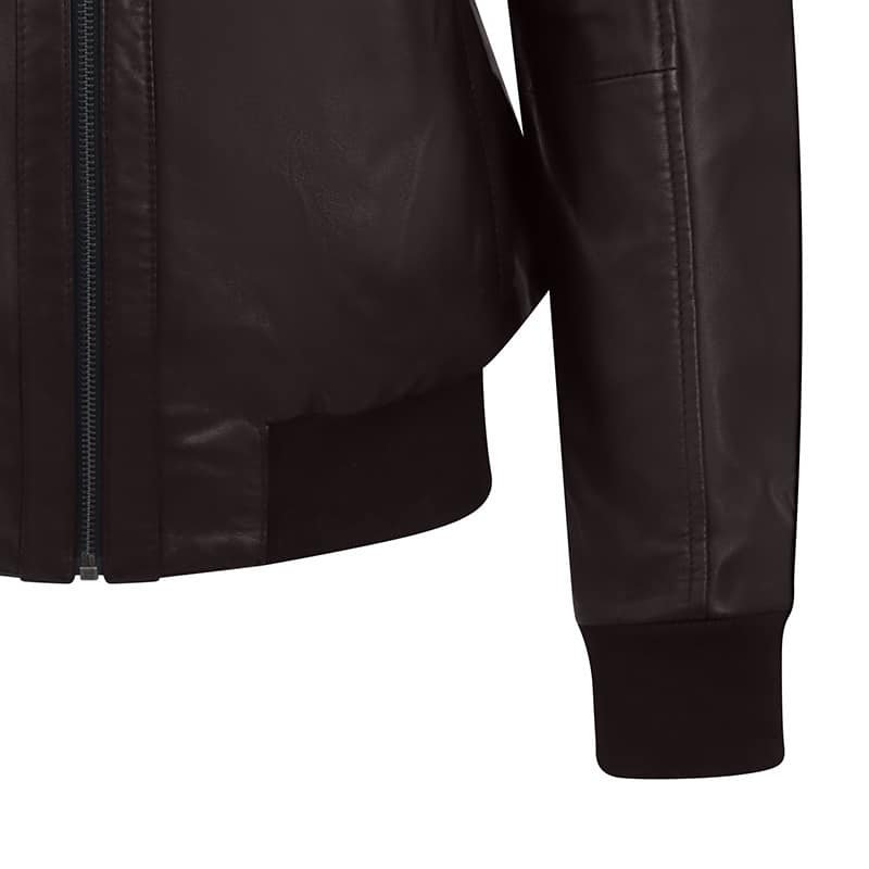 Bomber Leather Jacket Jack Brown