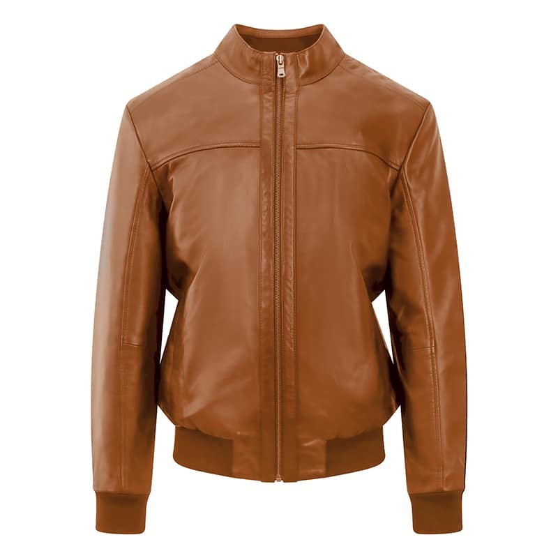 Bomber Leather Jacket Jack Tan