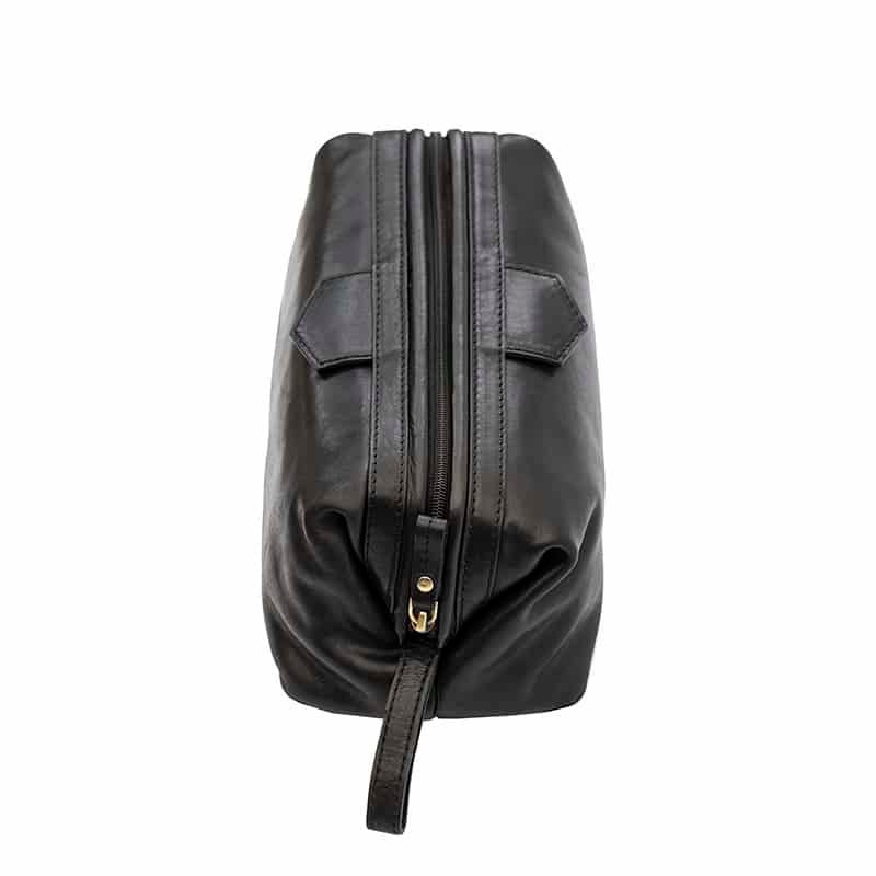Luxury Leather Washbag - Sandro Tuscan