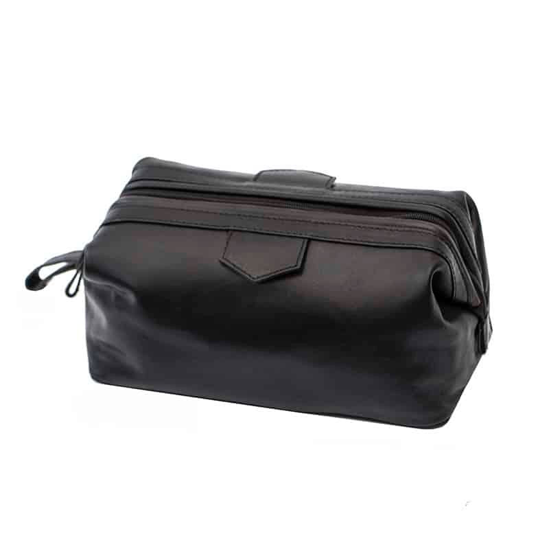 Luxury Leather Washbag - Sandro Tuscan