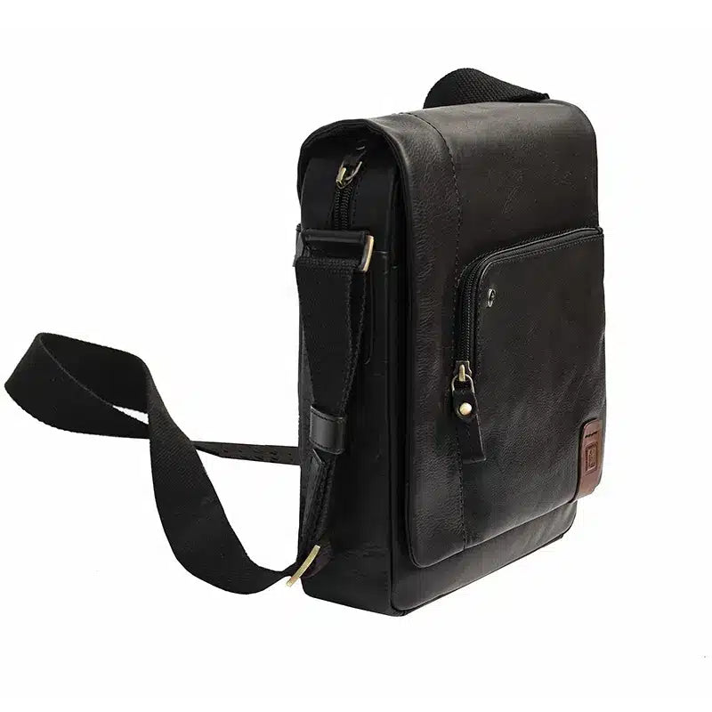 Leather Crossbody Messenger Bag - Vito Tuscan