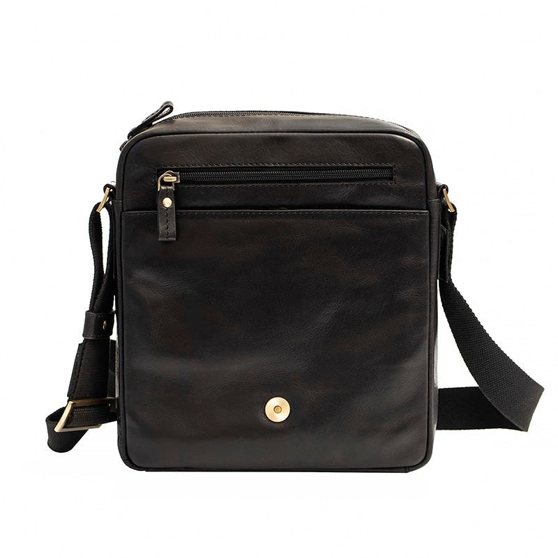 Leather Crossbody Messenger Bag - Vito Tuscan