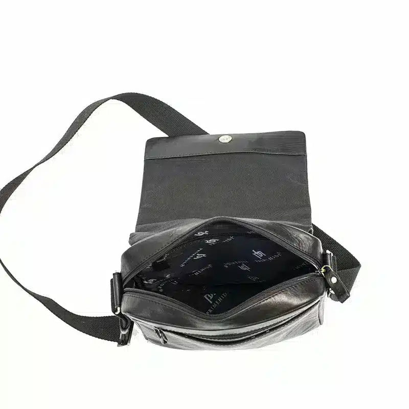 Leather Crossbody Messenger Bag - Vito Tuscan