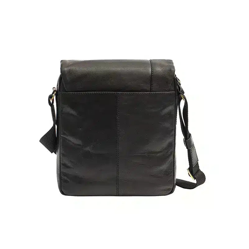 Leather Crossbody Messenger Bag - Vito Tuscan