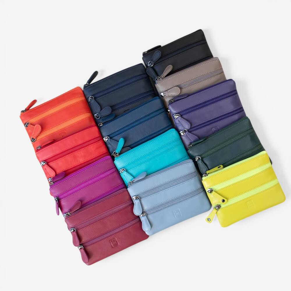Small 3 Zipper Coin Purse