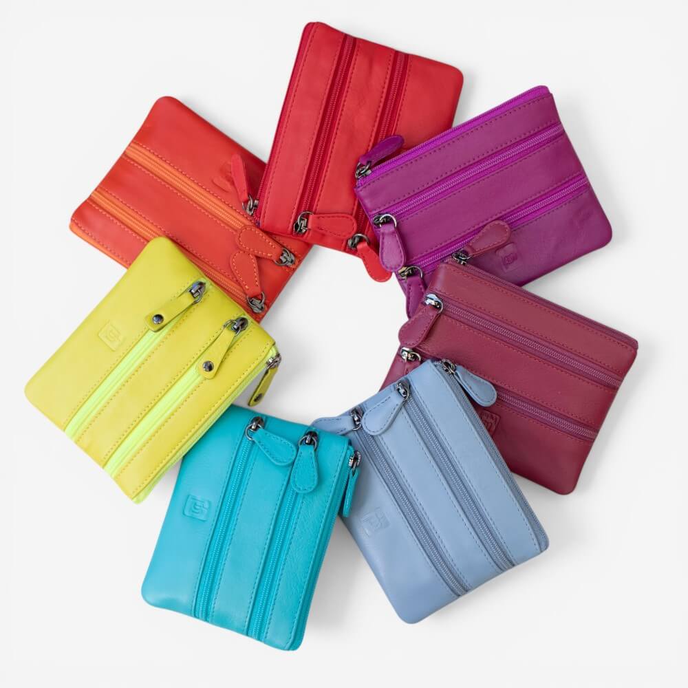 Small 3 Zipper Coin Purse