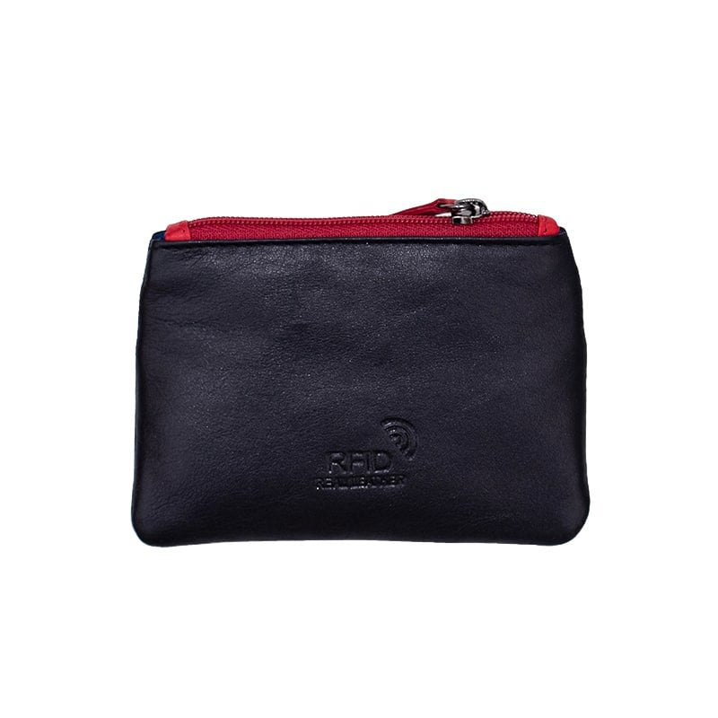 Coin Purse with Coloured Zips