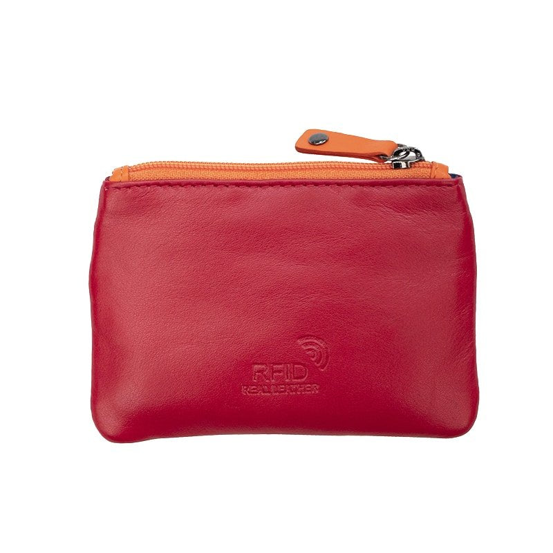 Coin Purse with Coloured Zips
