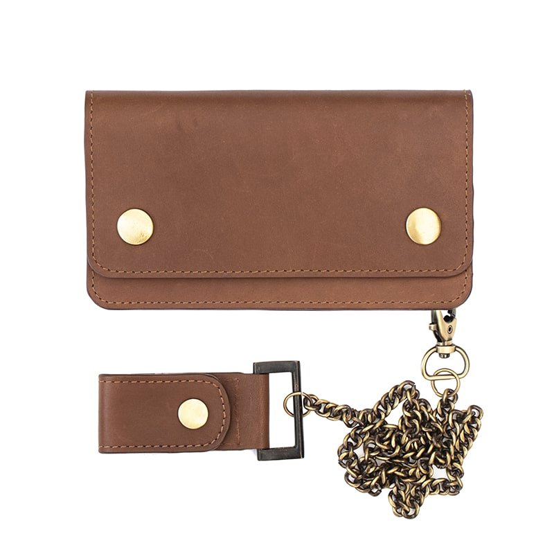 Biker Pocket Book Wallet With Chain - Lone Wolf