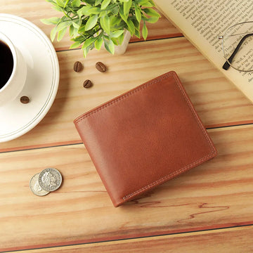 Bifold Leather Wallet For Men – Marcus Leon Brown 02