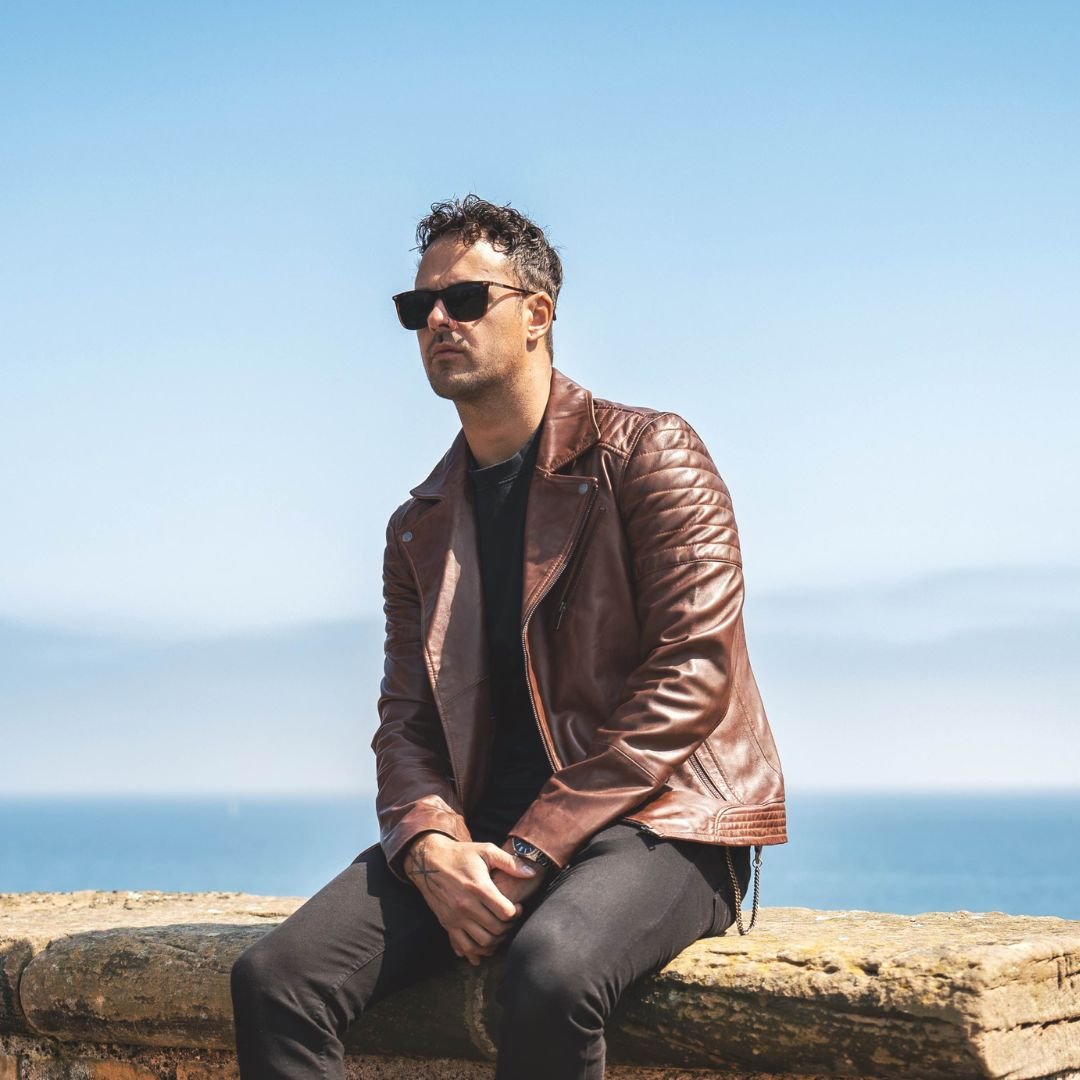 Biker Leather Jacket Albert Brown (6)
