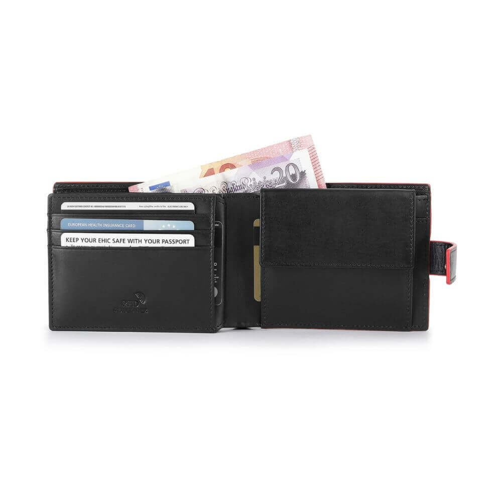 Black Bifold Wallet RFID with tab &#8211; Outback 6401 (2)
