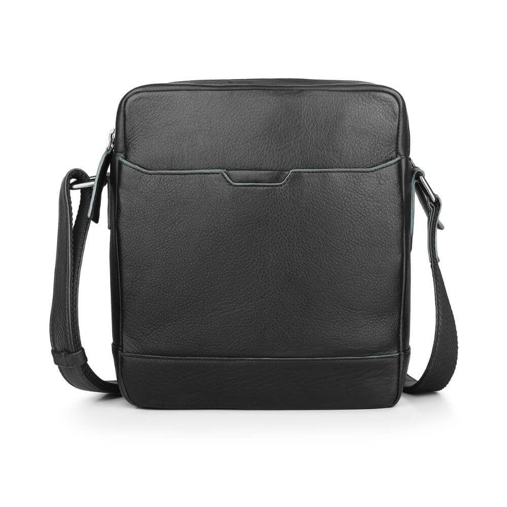 Secure Zip Top Leather Messenger Bag Tablets & Travel Theo Hudson