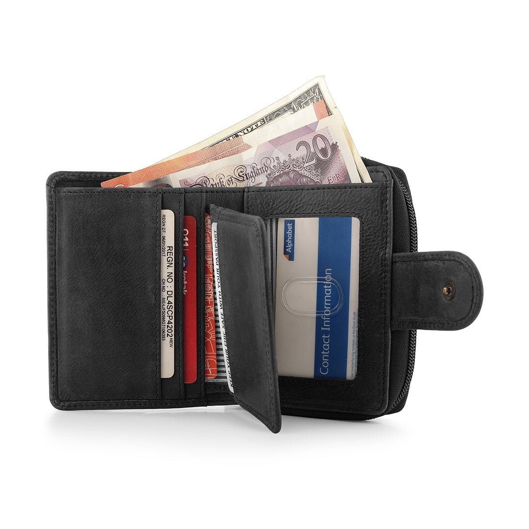 Columbia Leather Purse With Zip