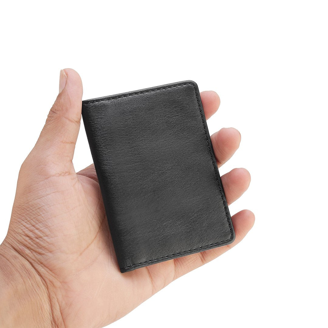 Black Leather Travel Card Holder 710- 5