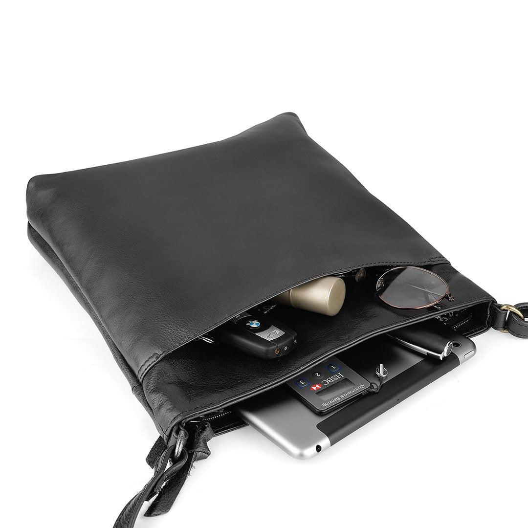 Black Washed Cancun Large Crossbody Bag Lupita – 1200 06