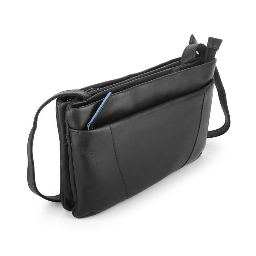 Black-Waxy-Leather-Double-Zipper-Handbag-Chester-3311-4.jpg