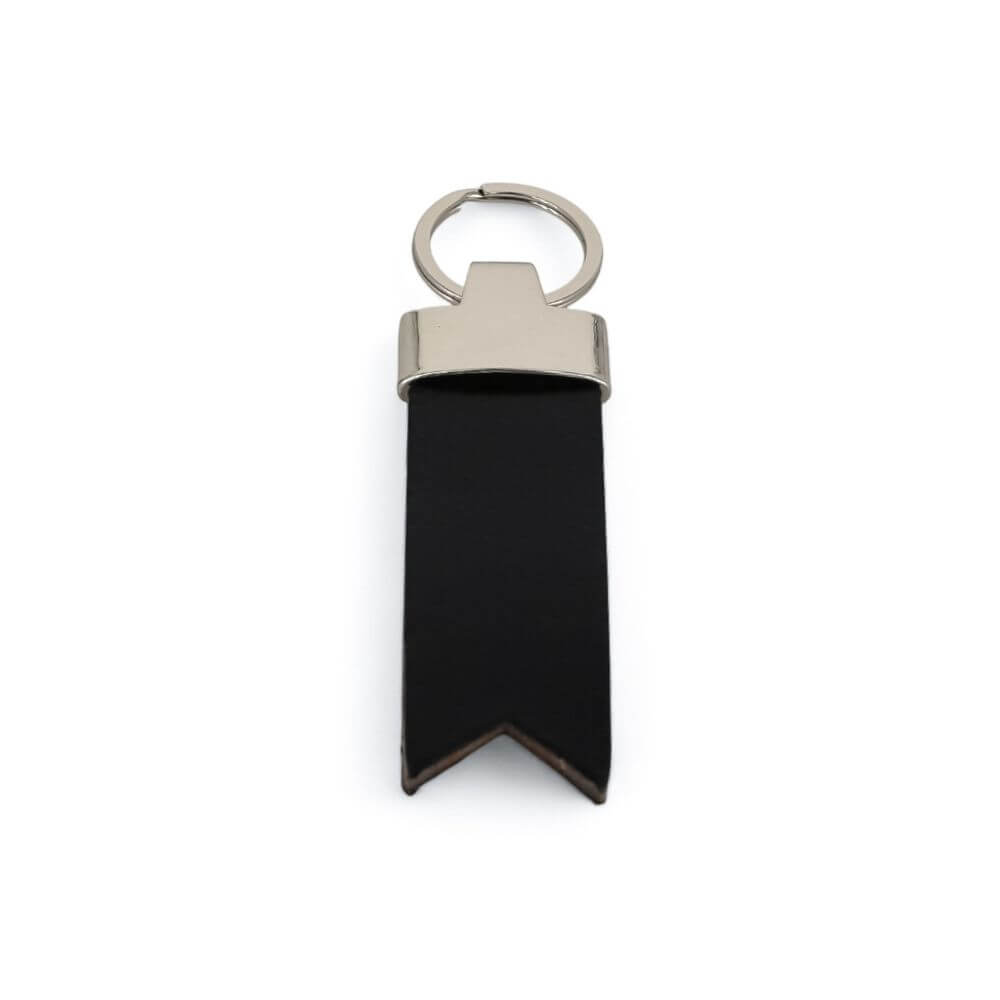 Flag End Full Grain Leather Keyring Made Britain