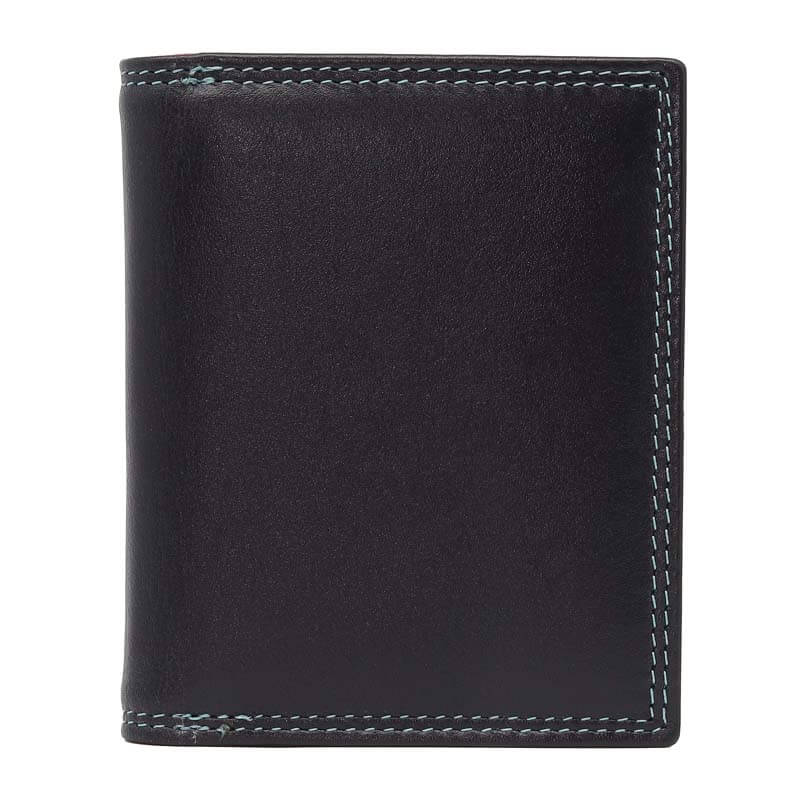 Black Jade London real leather credit card holder front view — PRIMEHIDE