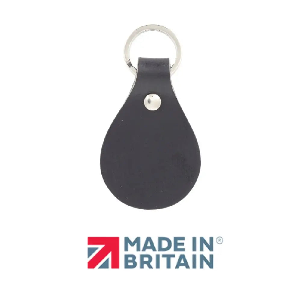Leather Keyring Teardrop Shape Handmade UK Personalised Gift