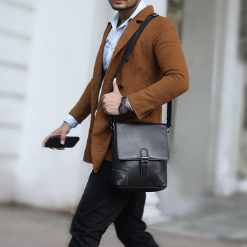 Leather Messenger Bag for Laptops & Books Chester