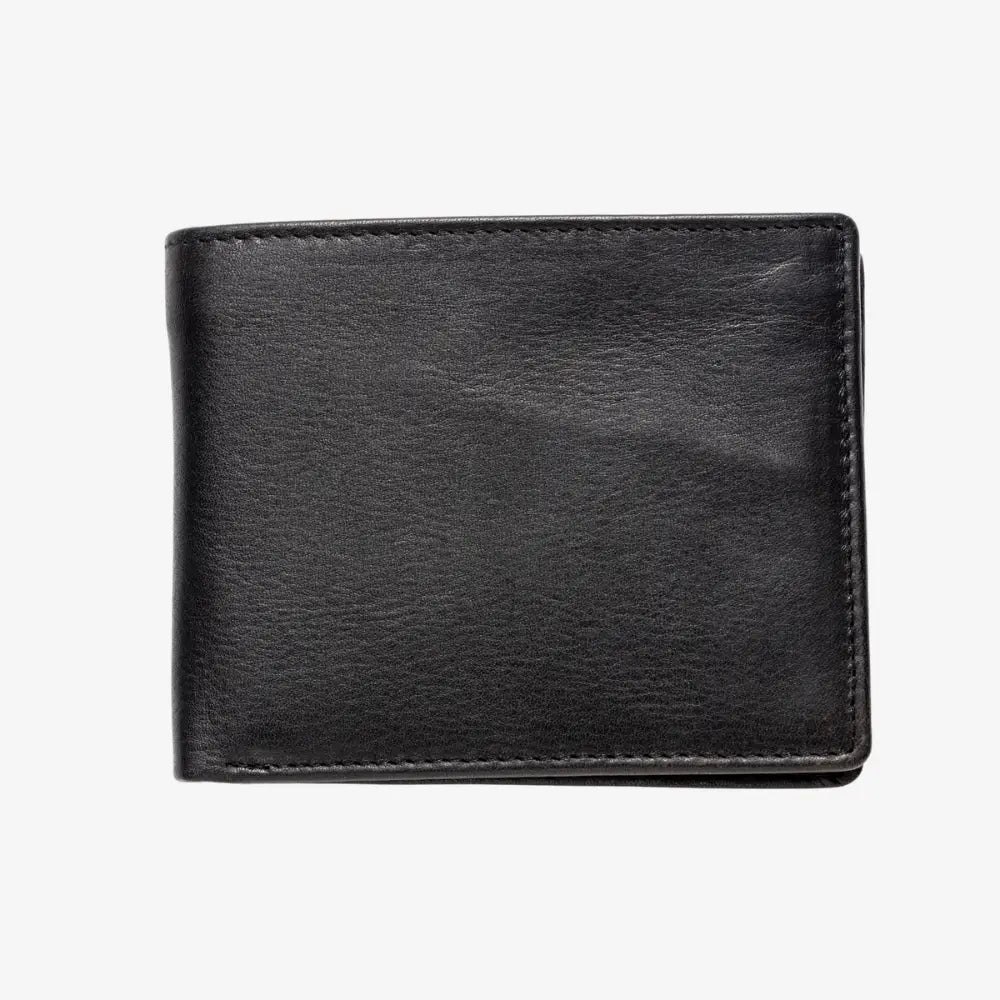 Men's Leather Wallet with Flip-Up ID Window