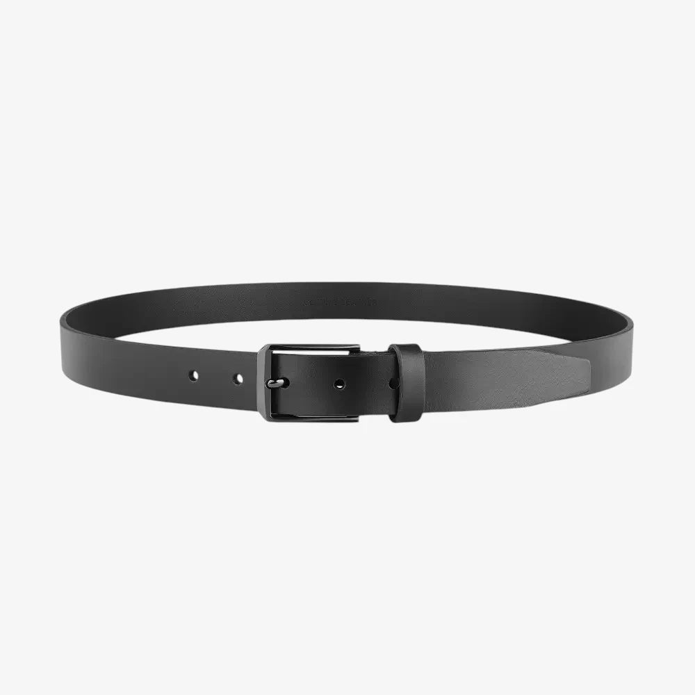 Full length view of Black belt on a white background