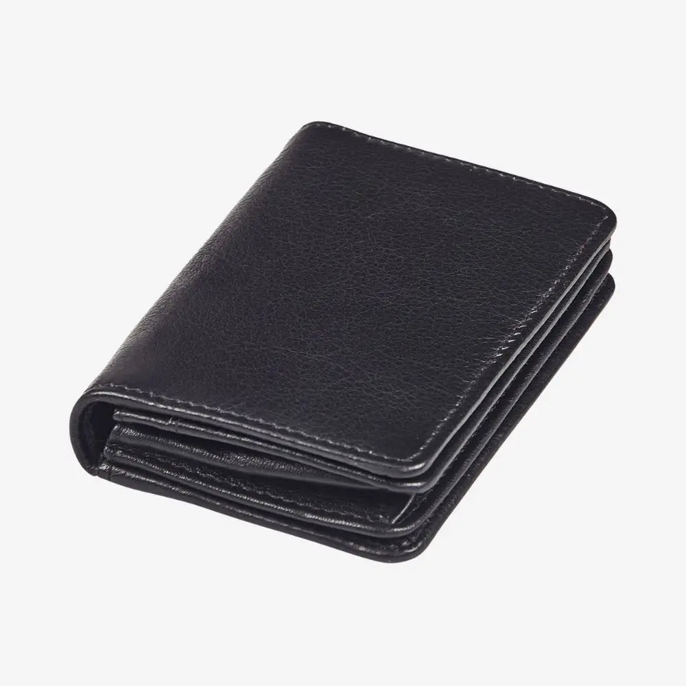 Black leather card holder for everyday carry