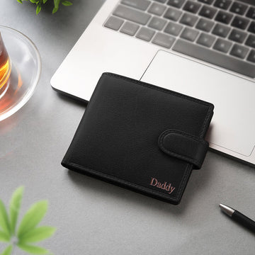 Oil Pull Up Trifold Leather Wallet Brown
