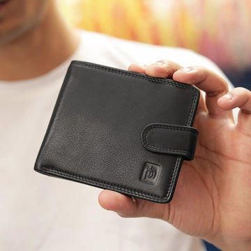 Washington Bifold Tab Fastener Leather Wallet