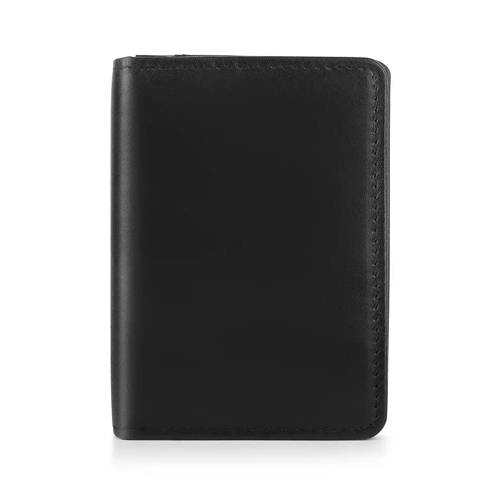 Front view of Black Leather Credit Cardholder Mayfair