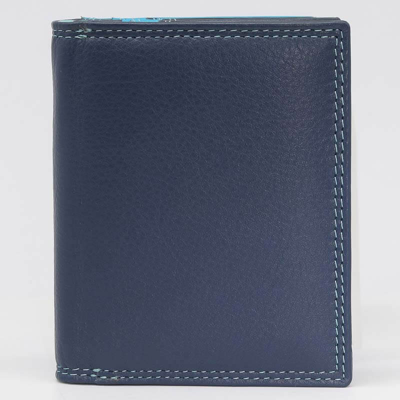 Blue Jade London real leather credit card holder front view — PRIMEHIDE